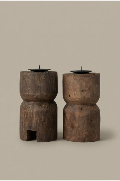 Candle Holder - The Pot Belly - Natural